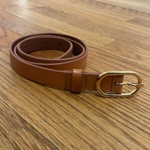 Frame Denim Tan Belt with Gold Hardware